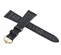 GGYTMQL Raymond Weil 20mm Black Watch Band Cinp con fibbia in acciaio inossidabile tono in oro