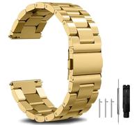 GGYTMQL Rilascio rapido in acciaio inossidabile orologio in acciaio inossidabile cinghia di orologio spazzolato in metallo in metallo 18 mm 20mm 22mm Smartwatch di sostituzione da uomo da donna