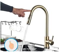 GGYTMQL Rubinetti da Cucina Champagne Bronzo Oro sensore rubinetti Cucina Tagliare Il Mixer di Rubinetto del Rubinetto Tap taps Cucina Smart Cucina Offre efficiente