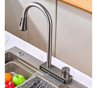 GGYTMQL Rubinetti da cucina con spray estraibile, miscelatore per lavello cucina rubinetto in acciaio inossidabile in acciaio inossidabile modalità doccia acqua calda e fredda multifunzione tiro