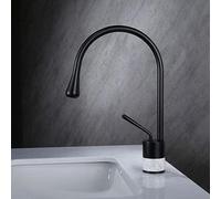GGYTMQL Rubinetti del bacino nero bacino da bagno miscele da bagno reciprocamente vaso di lavabo per acqua di lavaggio per acqua di lavaggio a pelo caldo e freddo oro rosa (oro rosa)