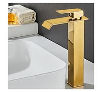 GGYTMQL Rubinetti del bacino nero bacino da bagno miscele da bagno reciprocamente vaso di lavabo per acqua di lavaggio per acqua di lavaggio a pelo caldo e freddo oro rosa (oro rosa)