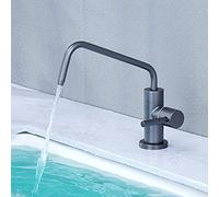 GGYTMQL Rubinetti del bacino nero bacino da bagno miscele da bagno reciprocamente vaso di lavabo per acqua di lavaggio per acqua di lavaggio a pelo caldo e freddo oro rosa (oro rosa)