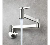 GGYTMQL Rubinetti, rubinetti per la parete del riempimento per cucina montato, tocco di acqua fredda tocca di telespoldi multifunzionale Doppia maniglia, rubinetto cucina lavelli da cucina spazzolati