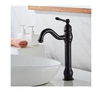 GGYTMQL Rubinetto a bacino di ottone antico 360 rotazione manico singolo mixer freddo mixer da bagno bacino del vaso lavello rubinetto cucine cucina (bronzo ad alto numero di bronzo)