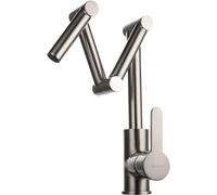 GGYTMQL Rubinetto a riempimento in pentola rubinetto da cucina in ottone per cucina montata RUCCHETTO CUSCINE CUSCINE con doppio miscuglio di acqua calda e acqua fredda Black (nero)