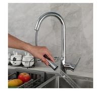GGYTMQL Rubinetto, cucina grigio cucina rubinetto a manico singolo ad arco ad arco cigno moderno lavare cucina mixer di rubinetti con portapacchi di bellezza arriva la bellezza di bellezza
