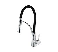 GGYTMQL Rubinetto da cucina nero opaco tira fuori lavello cucina rubinetti dell'acqua a manico singolo Mixer TAP 360 GRANE ROTAZIONE Montata 6077 (oro)