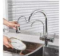 GGYTMQL Rubinetto in ottone tira fuori cucina filtro del rubinetto del rubinetto cucina purificazione del mixer cucina calda e fredda rubinetto a 360 gradi (1)