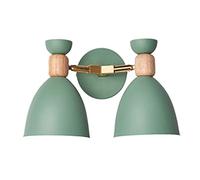 GGYTMQL Sconce murale Minimalista Moderno scandinavo. Lampada a Parete Doppia in Metallo in Legno Camera da Letto. Fare del Letto E27 Apparecchio di Illuminazione a Parete Moderna. per Il corridoio,