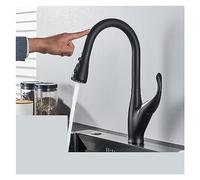 GGYTMQL Sensore Tocco Nero Opaco rubinetti da Cucina Cucina Touch Tappo Mixer Tocco Tap Tap taps per lavello della Cucina Intelligente (Chrome No-Sen-Black)