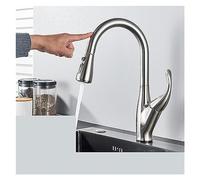 GGYTMQL Sensore Tocco Nero Opaco rubinetti da Cucina Cucina Touch Tappo Mixer Tocco Tap Tap taps per lavello della Cucina Intelligente (Chrome No-Sen-Black)