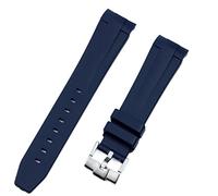 GGYTMQL Serie di orologi da orologio in silicone in gomma morbida da 21 mm Nero Blu Green Green Buckle Watchband per Serie di conquista della cinghia (colore: cinturino verde, dimensione: 21mm)