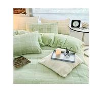 GGYTMQL Set da Letto a Quattro Pezzi Set di Peluche Set Queenna Ultra Morbida Rivestimento in Flanella Copertura Inverno Pezzi Caldi Letti Solidi con Chiusura con Cerniera Foglio e frammenti di