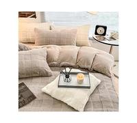 GGYTMQL Set da Letto a Quattro Pezzi Set di Peluche Set Queenna Ultra Morbida Rivestimento in Flanella Copertura Inverno Pezzi Caldi Letti Solidi con Chiusura con Cerniera Foglio e frammenti di