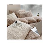 GGYTMQL Set da Letto a Quattro Pezzi Set di Peluche Set Queenna Ultra Morbida Rivestimento in Flanella Copertura Inverno Pezzi Caldi Letti Solidi con Chiusura con Cerniera Foglio e frammenti di