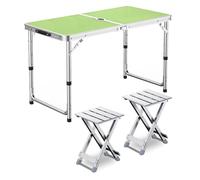 GGYTMQL Set da tavolo da campeggio con 2 sgabelli, altezza regolabile Picnic Picnic Picnic Piegatura portatile Airs in alluminio sgabelli per Kiten Outdoor Garden BBQ BBQ BBQ