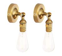 GGYTMQL Set di 2 luci murali per pareti per Parete in Metallo con caffettiera in Metallo Vintage Industriale (Antico)