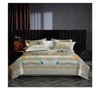 GGYTMQL Set di Biancheria da Letto a Quattro Pezzi da 1000tc Cotone Lussuoso Biancheria da Letto Chic 4pcs Morbido setoso Mobile Vintage Piumino Foglio Foglio di Cuscinetti Regina King Size a Quattro