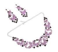 GGYTMQL Set di gioielli per farfalla straordinaria set di farfalle per le donne collana e orecchini per matrimoni per matrimoni occasioni speciali e feste di costumi leggeri