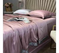 GGYTMQL Set di trapunte a 4 Pezzi - Fogli di Raffreddamento Traspirante e Fogli di Lusso Hotel - 1 Trapunta Estiva, 1 Foglio Aderente e 2 federe - Comodo, Morbido c -1,5m