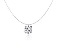 GGYTMQL Silver Invisible Chain Collane Pendianti Rhinestone Choker Trasparente Femme