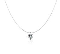 GGYTMQL Silver Invisible Chain Collane Pendianti Rhinestone Choker Trasparente Femme
