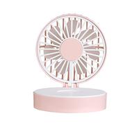 GGYTMQL Specchio Ricaricabile Specchio USB Rosa Trucco per Fan Office Mini Pocket Home Fan del Desktop Portatile (Colore: Verde, Dimensione: 7.9x7.5x4cm)