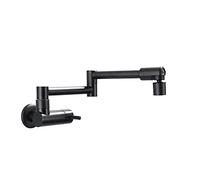 GGYTMQL Taps per parete per riempimento da cucina montato a parete, in ottone Acqua fredda Tap a doppia modalità telescopica, lavelli da cucina rubinetto da cucina (Chrome)