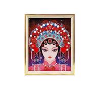 GGYTMQL Tavolo Arredamento Desktop Decoro Fai-da-Te Dipinto Diamante Fatto a Mano China-Chic Pechino Opera Huadan Drammazione Telaio per la Cornice Materiale Sacca per Decorazione Auto-Fatta attività