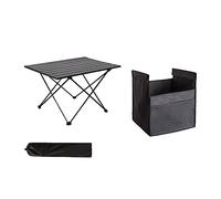 GGYTMQL Tavolo da tavolo e aria ripiegamento portatile tavolo in lega ultraleggera tavolo da picnic da picnic regolabile (nero nero nero)