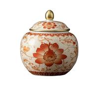 GGYTMQL tè Contenitore di tè Tradizionale in Ceramica a Mano Dipinta a Mano Ceramica Bancotta da tè per la casa Caricatore sigillato Ornamenti Vuoti Ornamenti Tea Caddy (Blu)