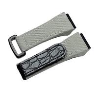 GGYTMQL Tessuto di nylon da 25 mm con fascia da guardia in pelle per Richard Watch Mille Bracciale a banda cinturino per la versione della barra a molla