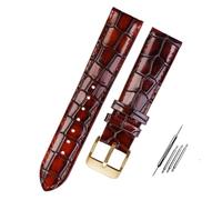 GGYTMQL Texture polpaccio cinghia di cuoio cinghia per uomo femmina watch band con fibbia solida