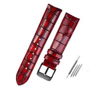 GGYTMQL Texture polpaccio cinghia di cuoio cinghia per uomo femmina watch band con fibbia solida