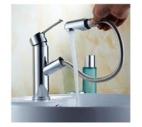 GGYTMQL Tira Fuori Bagno Mixer per Tocco in Oro lavello da Bagno lavello cromata tiro Fuori Bagno Rubinetto a torneira banheiro (Colore: Rosso)