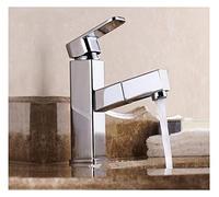 GGYTMQL Tira Fuori Bagno Mixer per Tocco in Oro lavello da Bagno lavello cromata tiro Fuori Bagno Rubinetto a torneira banheiro (Colore: Rosso)