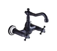 GGYTMQL Tocca del lavandino zedaro bagno cucina, rubinetti del bacino a muro, doppio mixer rubinetto mixer acqua fredda per acqua calda per cucina 360 rotazione del lavello del mixer cucina/a5 ottone