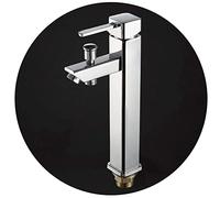 GGYTMQL Tocca del mixer del lavello da cucina zedaro, rubinetto del miscelatore, cromo lucido tutto il lavandino rame freddo tocco di acqua calda, bacino da bagno miscelatore rubinetto doccia a mano
