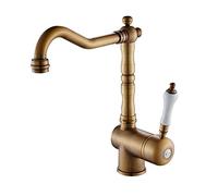 GGYTMQL Tocca del mixer del lavello da cucina zedaro, rubinetto del mixer, rubinetto del lavello da cucina spazzolato in rame retrò, rubinetto europeo di lavaggio a tappeto a tappeto di lavaggio a