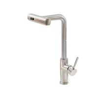 GGYTMQL Tocchetto Cucina sensibile al Tocco con sensore Nero g3/8 3 modalità Cascata Gru a Nichel Spazzolato Tira Fuori Fuori Mixer Caldo e Freddo Mixer Grigio Rubinetto Grigio