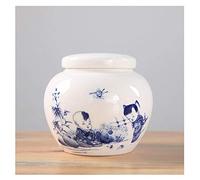 GGYTMQL Urna funebre per Ceneri per Adulti e Animali Domestici ， URNE MEDICING Umani E Piccoli URNS commemorativi ， Ceramica Fatta a Mano Terna ， Urna di sepoltura/#4