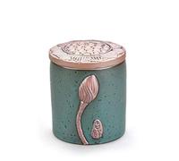 GGYTMQL Urne di sepoltura del commemorazione di cremazione a casa Piccola urna funebre per Le Ceneri Adulte Buone sigillanti più Colori Disponibili/Verde-3