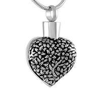 GGYTMQL Urne Ricorda per Cenere di Fiore Cremazione Cremazione Casche Ashesi in Acciaio Inossidabile Souvenir Urna Souvenir Femmina