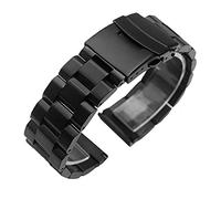 GGYTMQL Watch Cinp Acciaio inossidabile 18 mm 20mm 22mm 24mm in metallo solido maschile a doppia piegatura a doppia piega dell'accessorio /23.0mm/slver