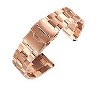 GGYTMQL Watch Cinp Acciaio inossidabile 18 mm 20mm 22mm 24mm in metallo solido maschile a doppia piegatura a doppia piega dell'accessorio /23.0mm/slver