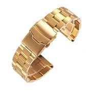 GGYTMQL Watch Cinp Acciaio inossidabile 18 mm 20mm 22mm 24mm in metallo solido maschile a doppia piegatura a doppia piega dell'accessorio /23.0mm/slver