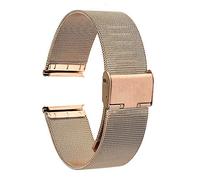 GGYTMQL Watch Strap Universal Watchband 16mm 18mm 20mm 22mm 24mm da 24 mm Mesh Acciaio in acciaio inossidabile collegamento Bracciale nero in oro rosa d'oro argento