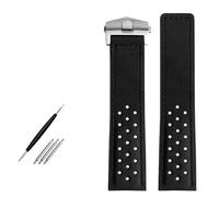 GGYTMQL Watchband 22mm vera pelle orologio da orologio da uomo orologio da polso da polso a banda piega con fibbia nubuuck accessori da bracciale