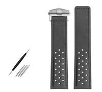 GGYTMQL Watchband 22mm vera pelle orologio da orologio da uomo orologio da polso da polso a banda piega con fibbia nubuuck accessori da bracciale